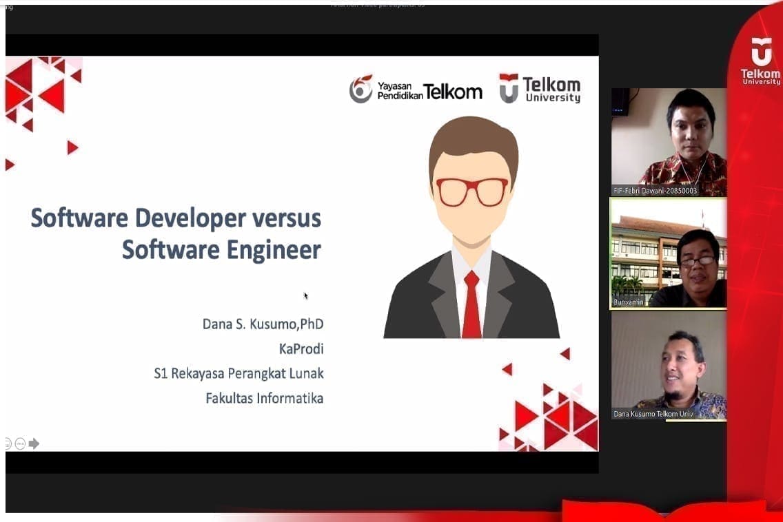 Fakultas Informatika Gelar Seminar Perangkat Lunak Software Developer vs Software Engineer