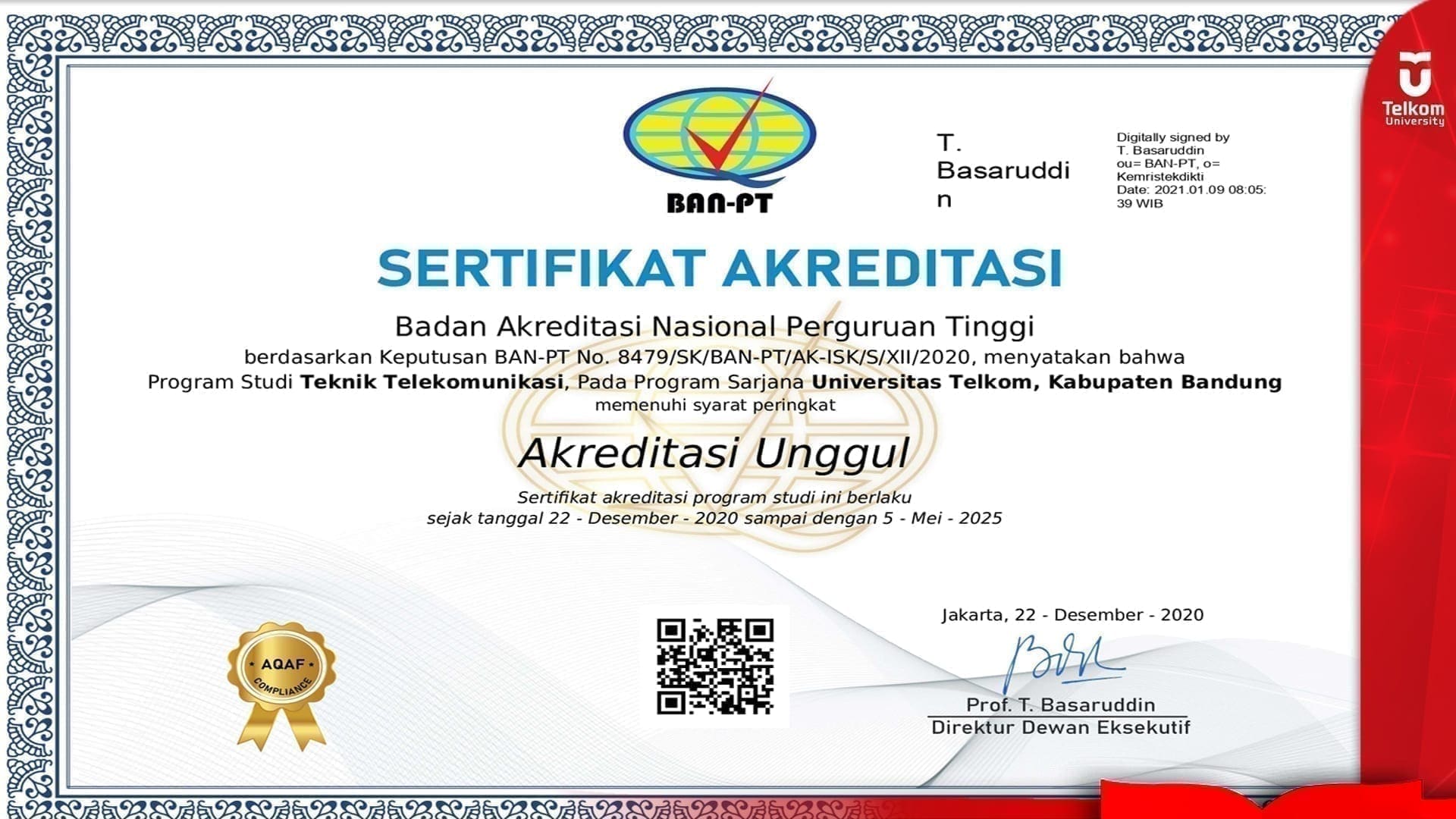 01 11 Teknik Telekomunikasi Raih Akreditasi Unggul