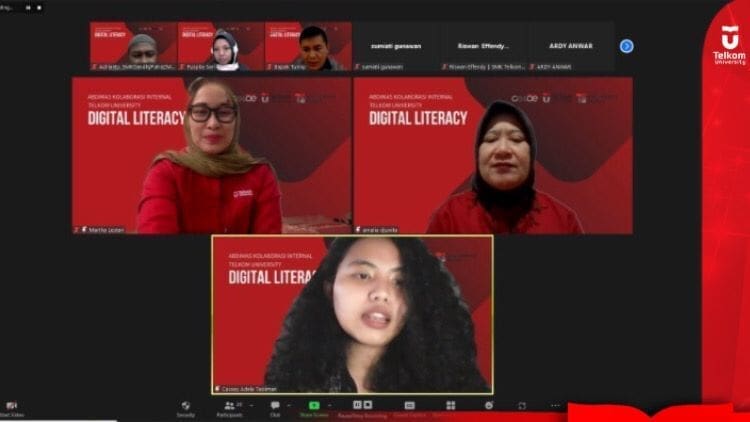 Kolaborasi 3 Fakultas Telkom University Berbagi Materi Konten Digital bersama SMK Telkom 2 Medan