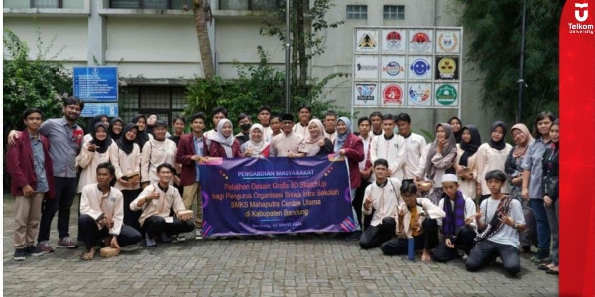Dosen dan Mahasiswa Tel U Gelar Pelatihan Desain Grafis 3D SketchUp di SMKS Mahaputra Cerdas Utama Kabupaten Bandung 