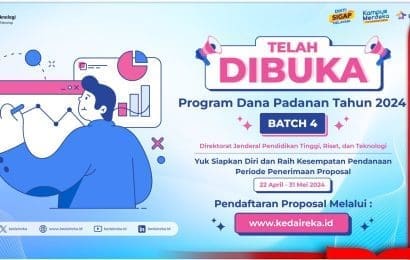 Kemdikbudristek Kembali Buka Pendaftaran Program Dana Padanan (PDP) Batch IV Tahun 2024