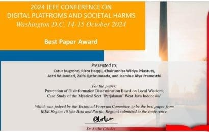 Tim Dosen Tel U Raih Best Paper Award di IEEE Conference 2024 Angkat Kearifan Lokal dalam Pencegahan Disinformasi