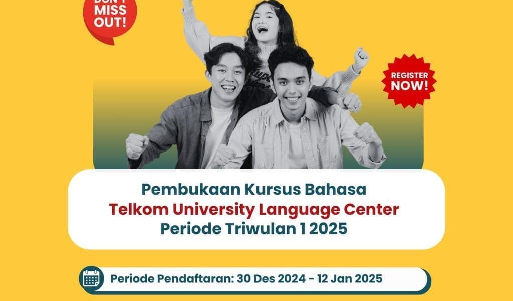 Pembukaan Kursus Bahasa Telkom University Language Center Periode Triwulan 1 2025